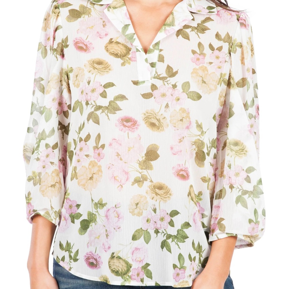 Kut from the Kloth Felice Floral Print Blouse